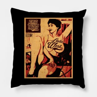 Vintage Erotic Magazine Pillow