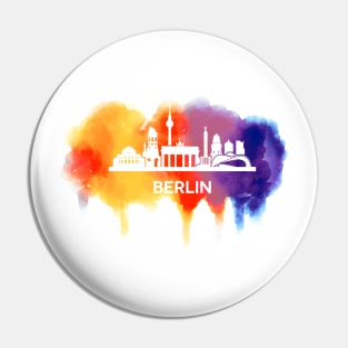 Berlin Skyline Watercolor Pin