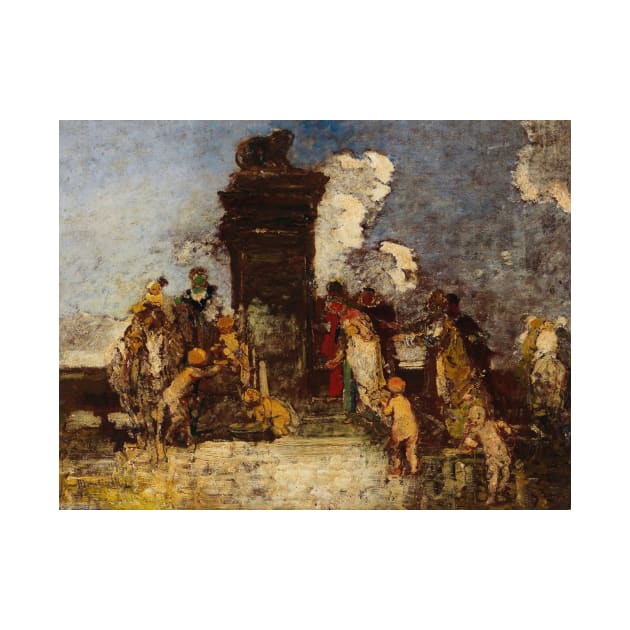 Fete Champetre La Fontaine de Jouvence by Adolphe Monticelli by Classic Art Stall