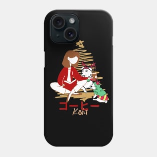 Owner love coffee and dogs -christmas day Phone Case