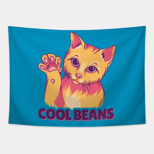 Cool Beans Cat Toe Beans Tapestry by HiFi Tees