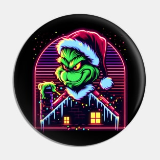 GRINCH CHRISTMAS RETRO 80'S VIBE CHIMNIE Pin