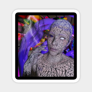 W3bHUMAN. Absorder into the net. 3D DIGITAL ART. TECHNO Magnet