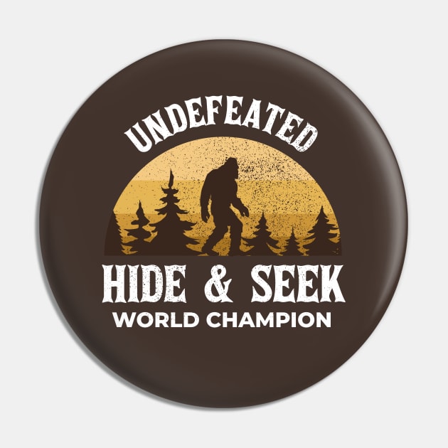 Big Foot Retro Original Undefeated Hide And Seek World Champion Pin by Design Malang
