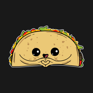 Cute Taco Heart Kids T Shirt -Mexico Food -Foodie Humor Gift T-Shirt