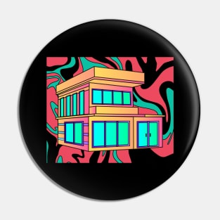 Illustration Dream House Villa Color Effects Pin