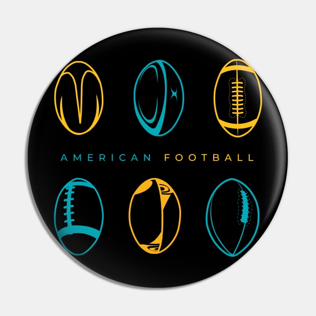 American Football Pin by madeinchorley