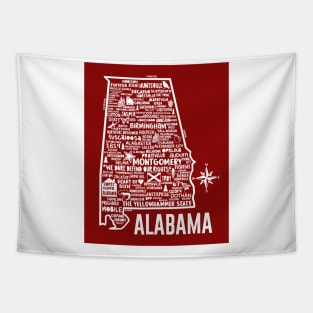 Alabama Map Tapestry