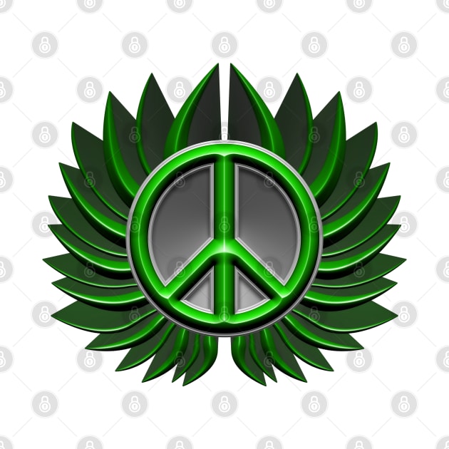 green peace symbol flower by DrewskiDesignz