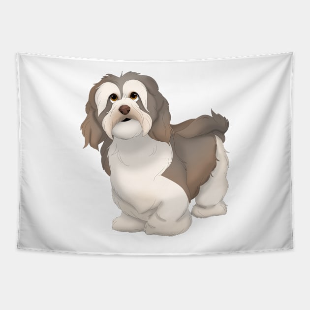 Havanese Dog Color 2 Tapestry by millersye