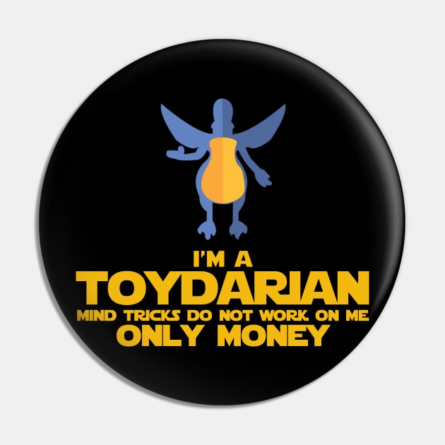 "I'm a Toydarian" Watto Minimalist Cartoon Pin by GorsskyVlogs