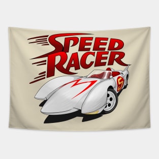 Racer Retro Car Tapestry