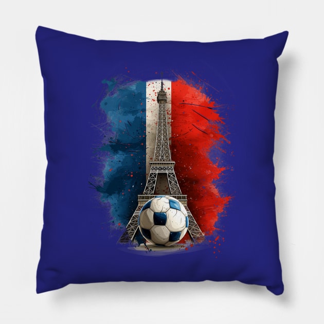 France Soccer Pillow by Completely Mental