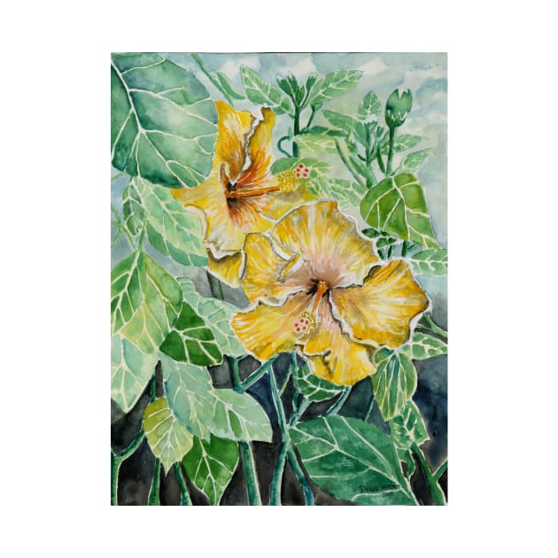 hibiscus flower painting by derekmccrea