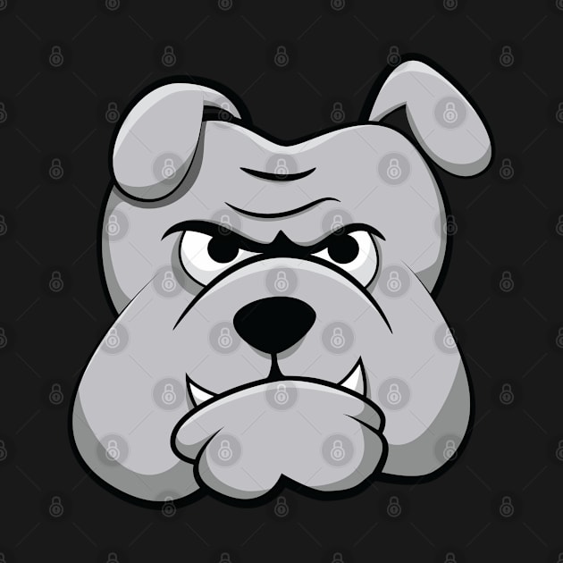 Angry bulldog face by sj_arts