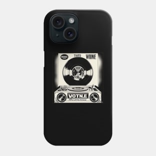 DJ Turntable Black and White Phone Case