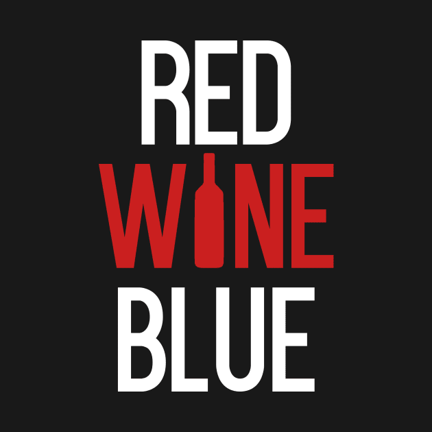 Red Wine Blue T-Shirt by cleverth