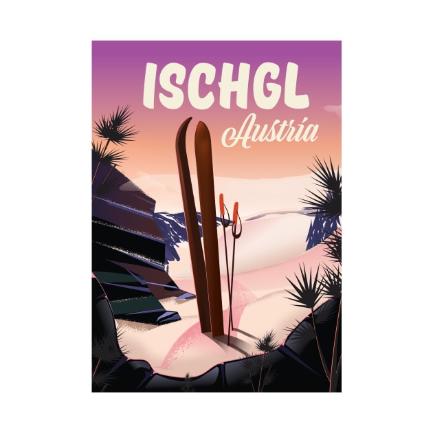 Ischgl Austria ski poster by nickemporium1