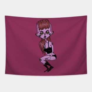 Pastel Goth Girl Tapestry