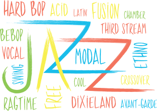 Creative Jazz Theme with Various Jazz Genres Magnet