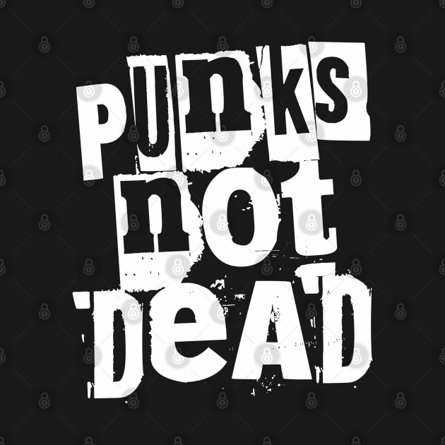 Punks Not Dead Newpaper Cutted Stencil Design by NINE69