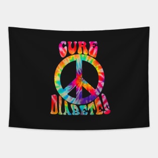 Cure Diabetes TieDye Tapestry