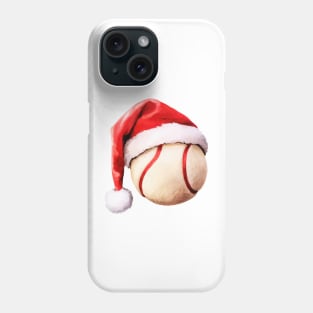 Christmas Tennis Ball in Santa Hat Phone Case