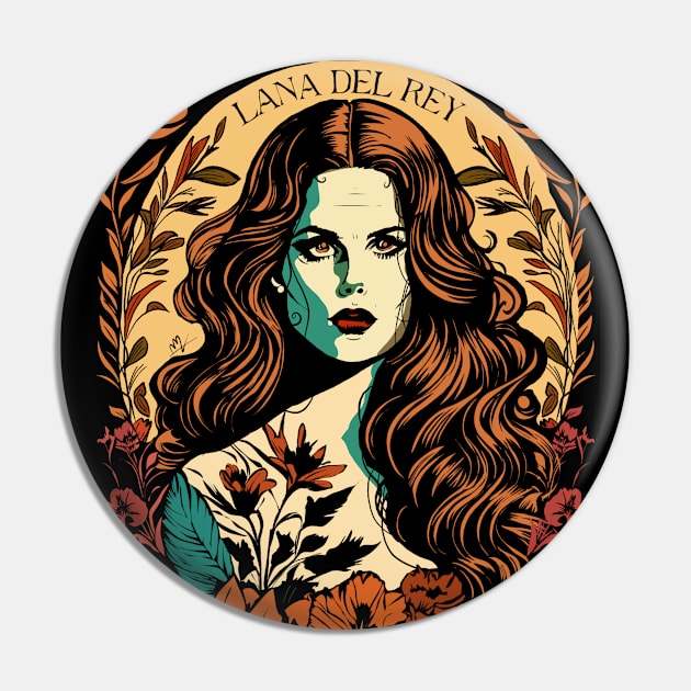 Lana Del Rey Botanical Pin by gloomynomad