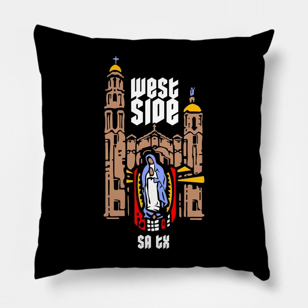 WEST SIDE San Antonio Pillow by Throwzack