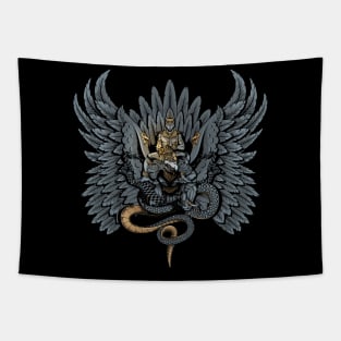 Garuda and Vishnu insignia Balinese style Tapestry