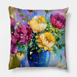 Bouquet of peonies Pillow