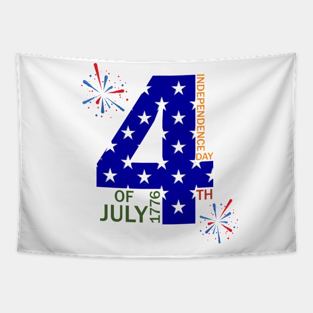 4th of july independence day Tapestry by T_DRK