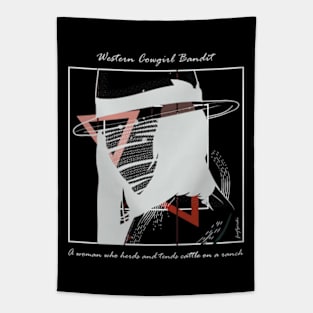 Western Cowgirl Bandit version 6 Tapestry