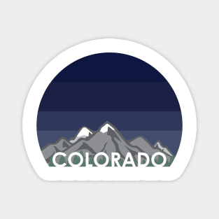 Colorado Mountains at Night Sunset Magnet