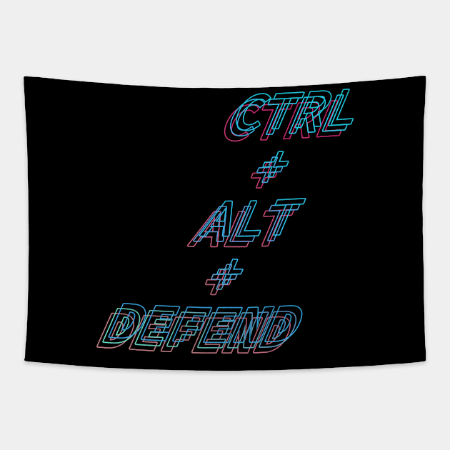 CTRL+ALT+DEFEND (Colorfull): A Cybersecurity Design Tapestry by McNerdic