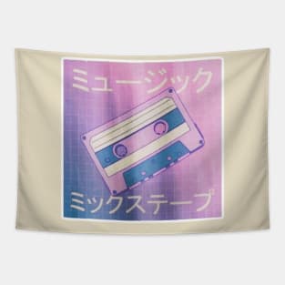 Pastel Kawaii Vaporwave Aesthetics Mix Tape Tapestry