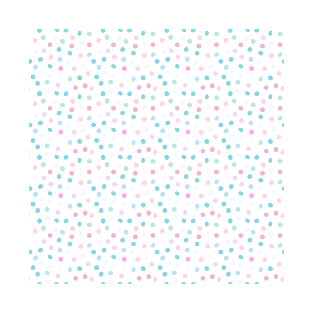 Pastel Pink, Green and Blue Polka Dots by speckled