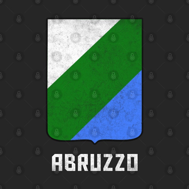 Abruzzo Italia Flag / Vintage Look Faded Design by DankFutura