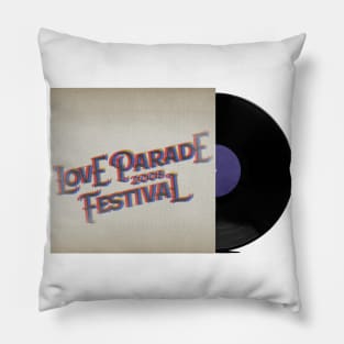 RETRO VINYL LOVE PARADE 2008 Pillow