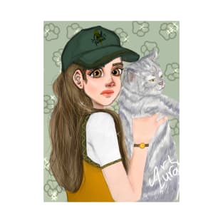 Girl with cat T-Shirt