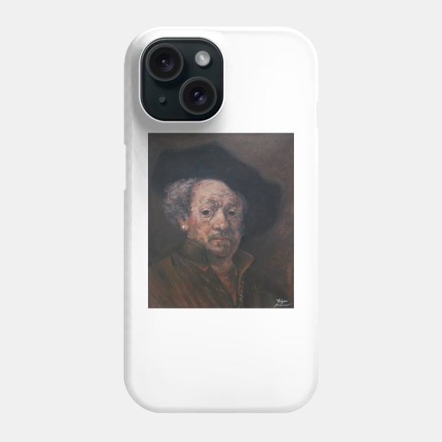 Lil' Rembrandt Alternate Universe Wet Dream Face Tattoo Original Painting by Tyler Tilley Phone Case by Tiger Picasso