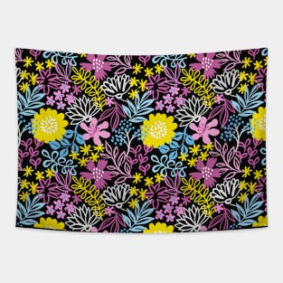 Colorful Flowers - Floral Pattern Tapestry