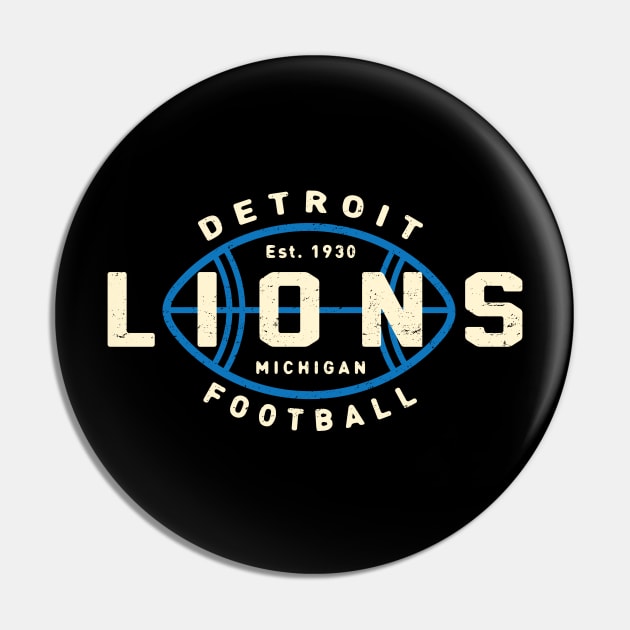 Vintage Detroit Lions 2 by Buck Tee Pin by Buck Tee