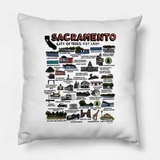 Sacramento Map Pillow