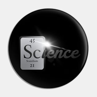 Science Periodic Table Logo Pin