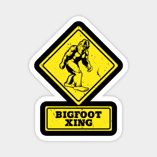 Bigfoot Xing Road Sign Magnet