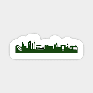 STUTTGART skyline in forest green Magnet