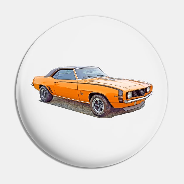 Camaro retro orange stylish car Pin by MikaelSh