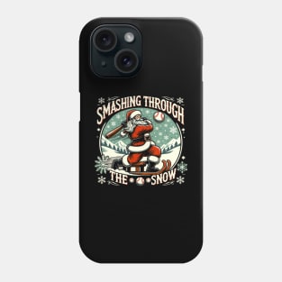 Baseball Player Christmas Santa Phone Case