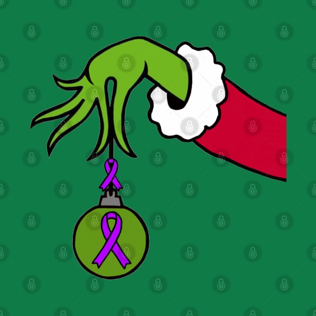 The Green Mean One Holding a Awareness Ribbon (Purple) by CaitlynConnor